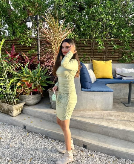 Cute Sage Green Short Homecoming Dress with Long Sleeves,Sexy Party Dress Y1913