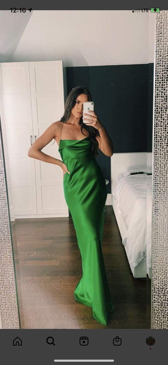 Elegant Green Sheath Prom Dress,Green Evening Dress Y7297