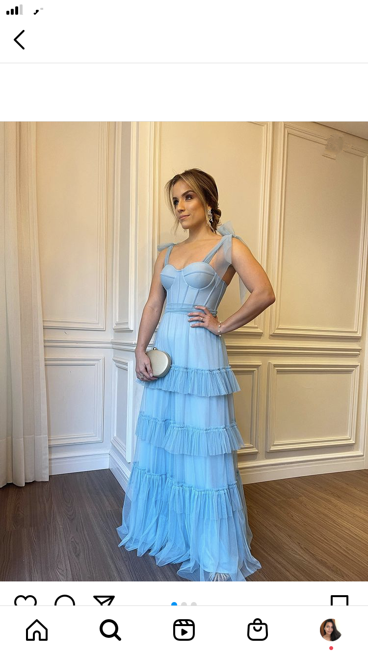 Light Blue Sleeveless A-line Prom Dress Y2744