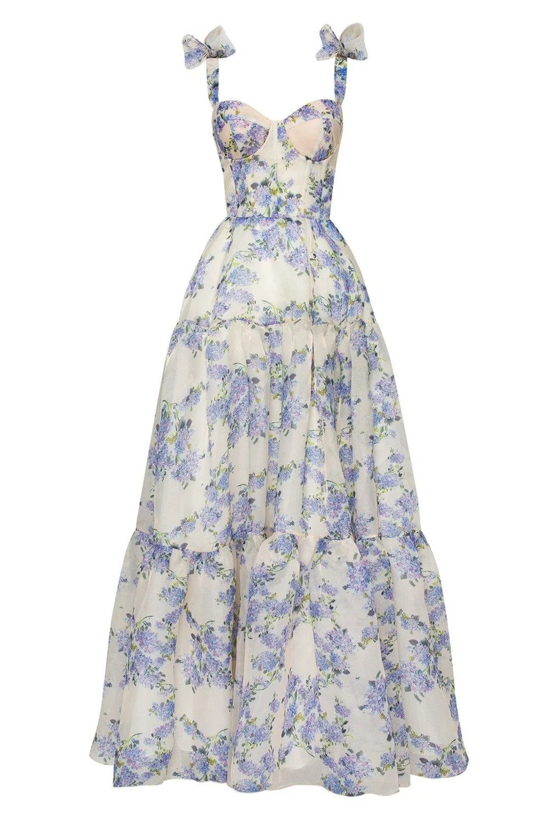 A Line Maxi Dress with Spaghetti Straps, Corset Prom Dress,Graduation Dress Y2873