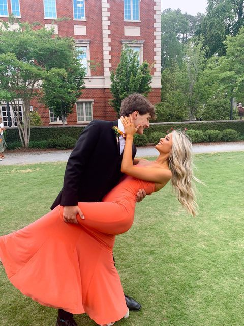 Elegant Orange Sheath Prom Dress,Classy Prom Gown Y4084