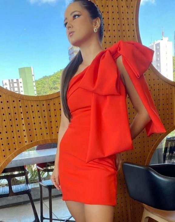 Chic Orange Homecoming Dress 18th Birthday Party Dress Y2716
