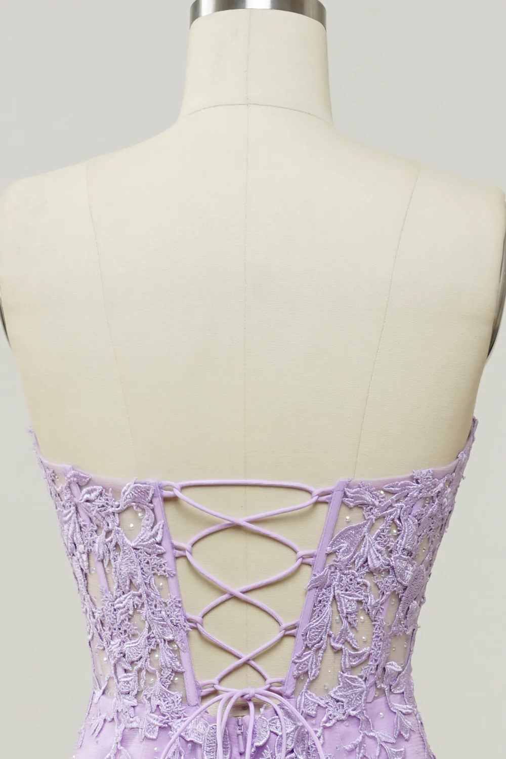 Purple Sweetheart Neck Mermaid Prom Dress With Appliques Y860