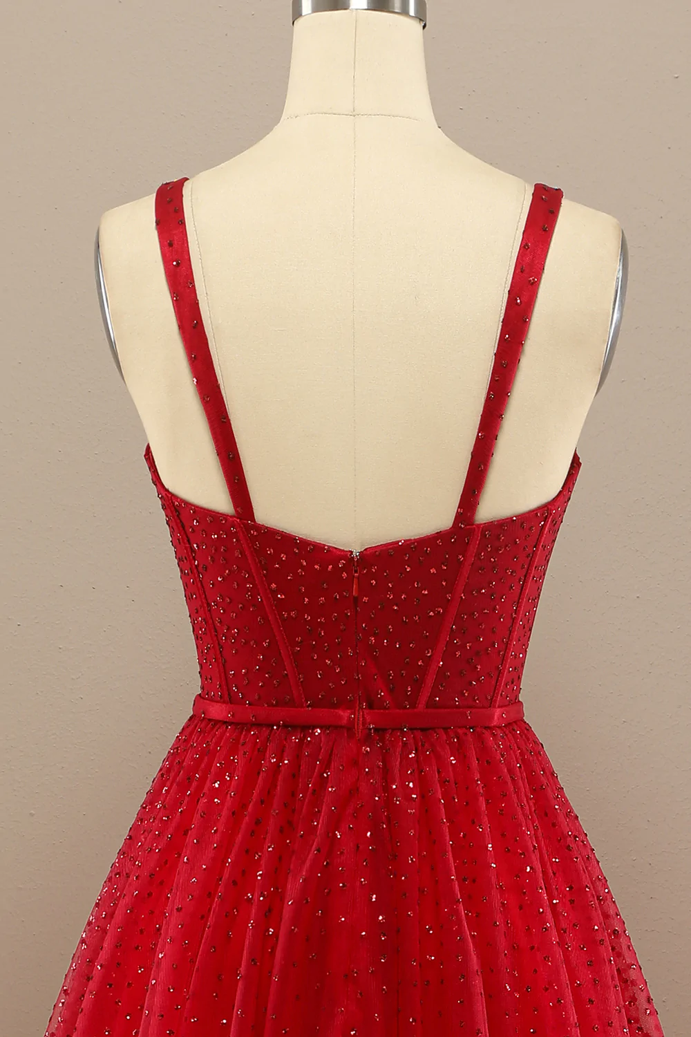 Beautiful Red Sweetheart Prom Dress with Beading Y802