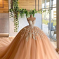 Sweetheart Neckline Appliques Tulle Ball Gown Quinceanera Dress Sweet 16 Dress  Y5822
