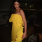 Yellow dress outfit wedding yellow dress formal prom dresses Y2799