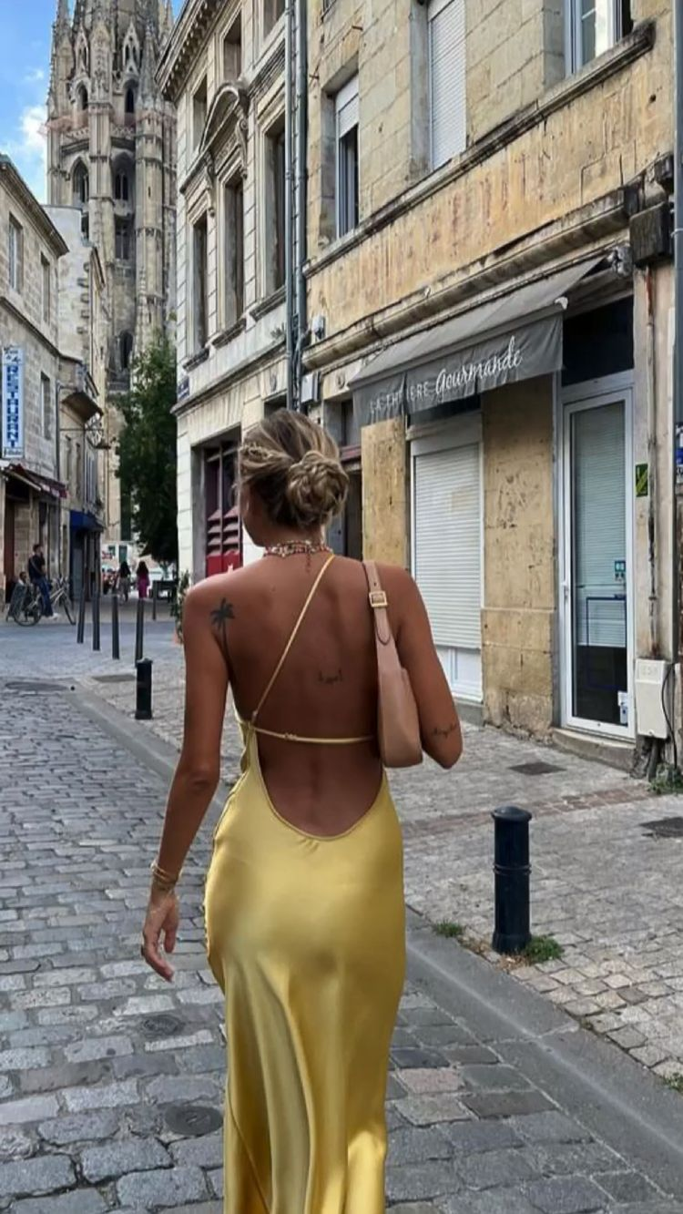 Backless Yellow Prom Dress,Sexy Yellow Prom Gown Y3036
