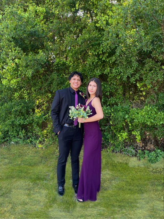 vintage prom dress eggplant dark purple senior junior prom dress Y4478