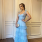 Light Blue Sleeveless A-line Prom Dress  Y2744