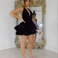 Sexy Black Sparkling Short Homecoming Dresses Back Open Tiered Sequin Graduation Gown Parties Night  Y4111