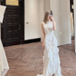Charming White Wedding Dress,Sleeveless Bridal Dress Y2066
