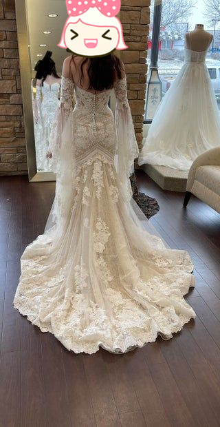 New high-quality mermaid lace embroidery fairy wedding dress Y4406