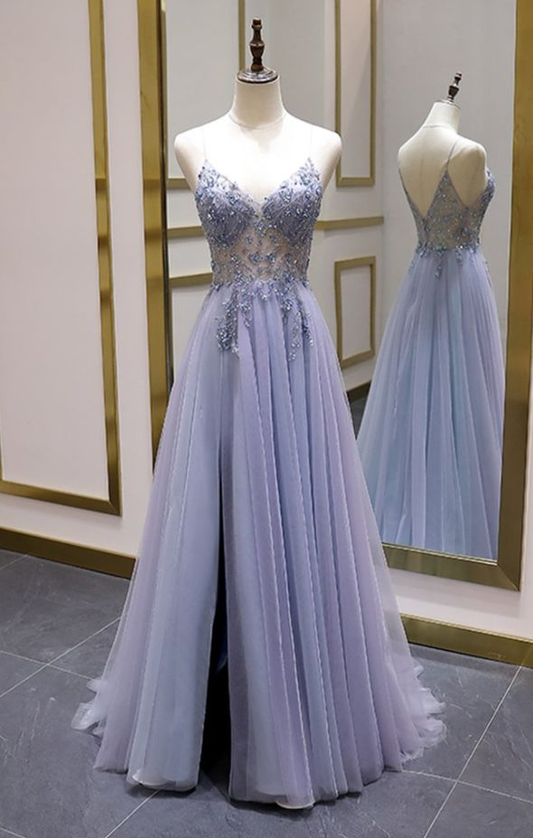 Sexy Illusion Long Prom Dress Luxury Beaded A Line Long Formal Women Evening Gown Party Dress Y6760