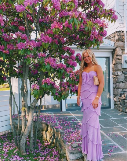 Fashion Lilac Mermaid Prom Dress,Lilac Prom Gown Y6375