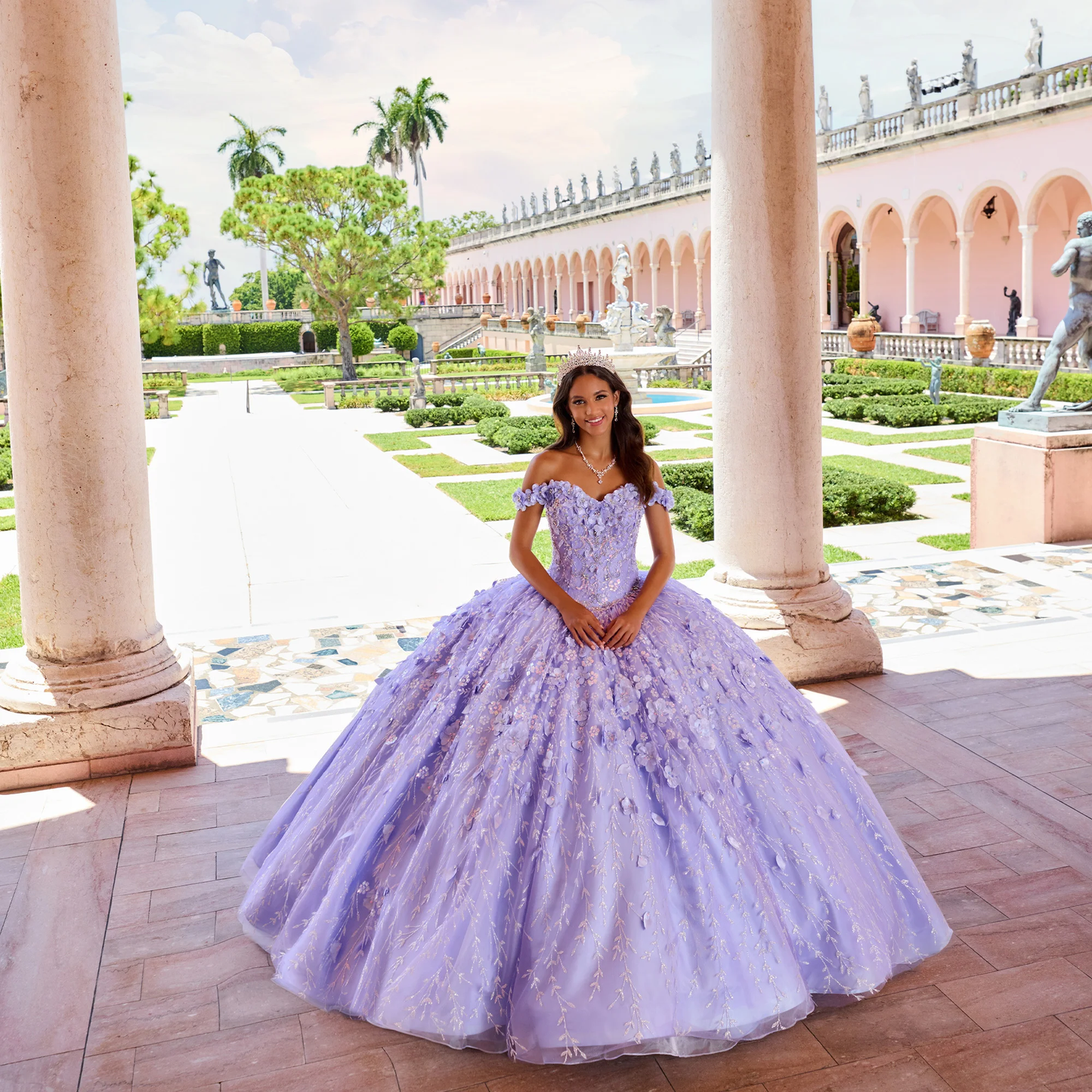 Emerald Green Hand Beaded Flower Ball Gown Quinceanera Dress Off Shoulder Sweetheart Gown Y293