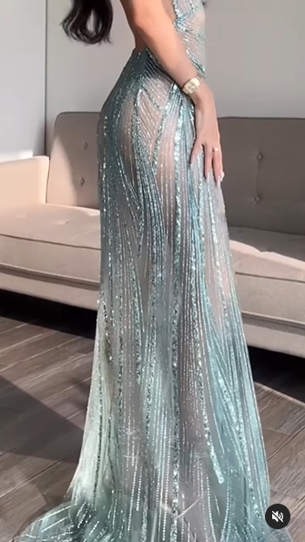 Sexy Spaghetti Strap Mermaid Sequin Long Evening Prom Dress Y7893