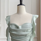 Fashion Green A Line Homecoming Dress Satin Mini Prom Dress Y7574