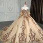 Ball Gown Fashion Gold Sweetheart Quinceanera Dresses Y2859