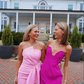 Cute Strapless Homecoming Dress,Pink Homecoming Dress,Y2498