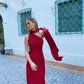 Elegant Red Sheath Prom Dress,Reception Dress Y7224