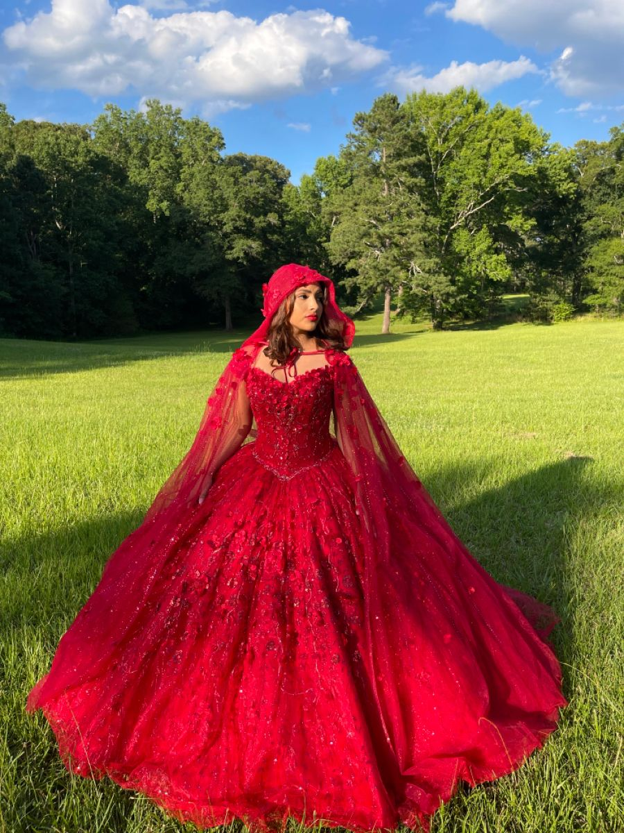 Luxurious Red Quinceanera Dress,Red Ball Gown,Red Sweet 16 Dress Y2338