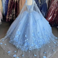 Pink Sweet 16 Dress,Pink Ball Gown With 3D Flowers,Pink Princess Dress  Y2337
