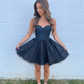 Glitter A-line Homecoming Dress Back To School Dress Y2835