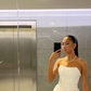 Cute White Strapless Homecoming Dress,White Party Dress Y1888