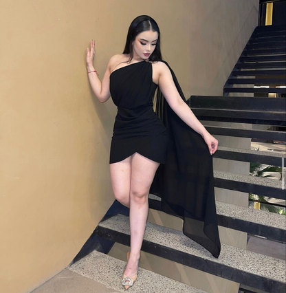 Sexy Black Party Dress,Black Cocktail Dress,Short Homecoming Dress Y4642