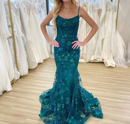 Chic Sleeveless Mermaid Prom Dress,Attractive Evening Gown Y7368