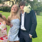 Strapless Blue Floral Mini Homecoming Dress,Summer Dress Y2646