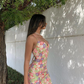 Floral Print Spaghetti Straps Mini Homecoming Dress Y2688