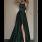 Women's Long Satin Spaghetti Strap Formal A Line Prom Evening Dress  Y4493