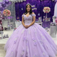 Princess Purple Prom Ball Gown Dresses Y7185