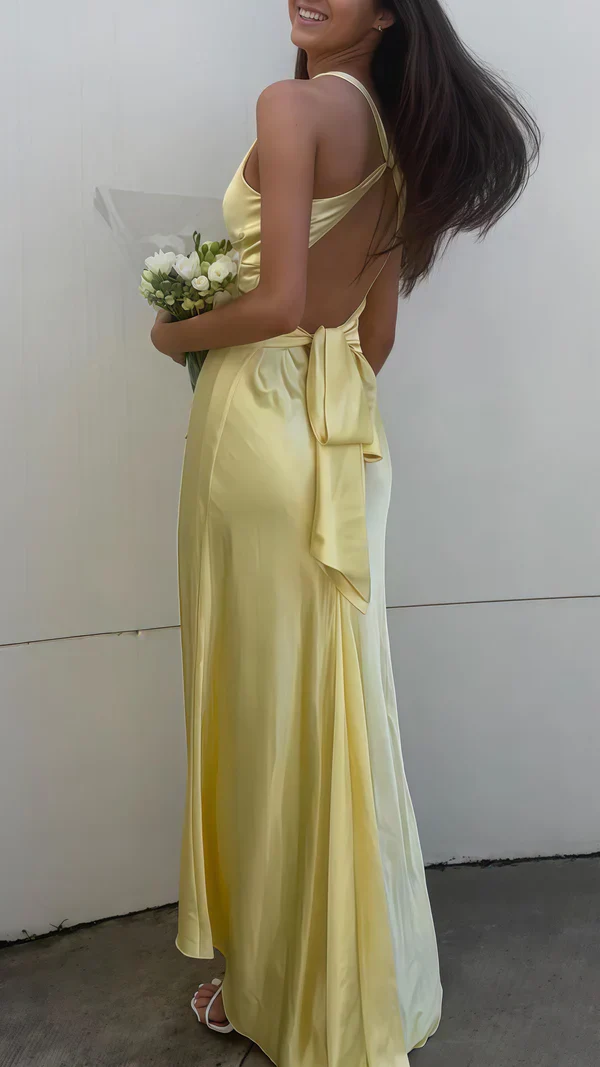 Sexy Backless Mermaid Party Prom Dress,Formal Satin Evening Gown Y8119