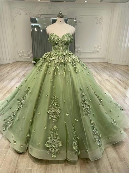 Sweet 16 Quinceanera Dresses for Girls Ball Gown Tulle Lace Appliques Dress for Women Y1922