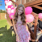 Summer Pink Floral Print Dress,Trendy Homecoming Dress Y2747