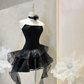 Black Strapless Homecoming Dress Cocktail Dress Y2689