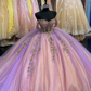 Off Shoulder Tulle Ball Gown Y5480