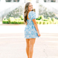 Retro Style Floral A-line Short Homecoming Dress,Summer Outfit Dress Y2957
