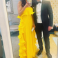Yellow dress outfit wedding yellow dress formal prom dresses Y2799