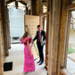 Square Neck Flutter Sleeve Prom Dress with Split  Y2981