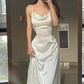 Elegant White Sleeveless Long Prom Evening Dresses Y6866