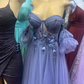 Sweetheart Tulle A Line Long Prom Dress Y6029
