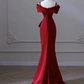 Elegant red evening dress women's dress high-end elegant dress Y6959