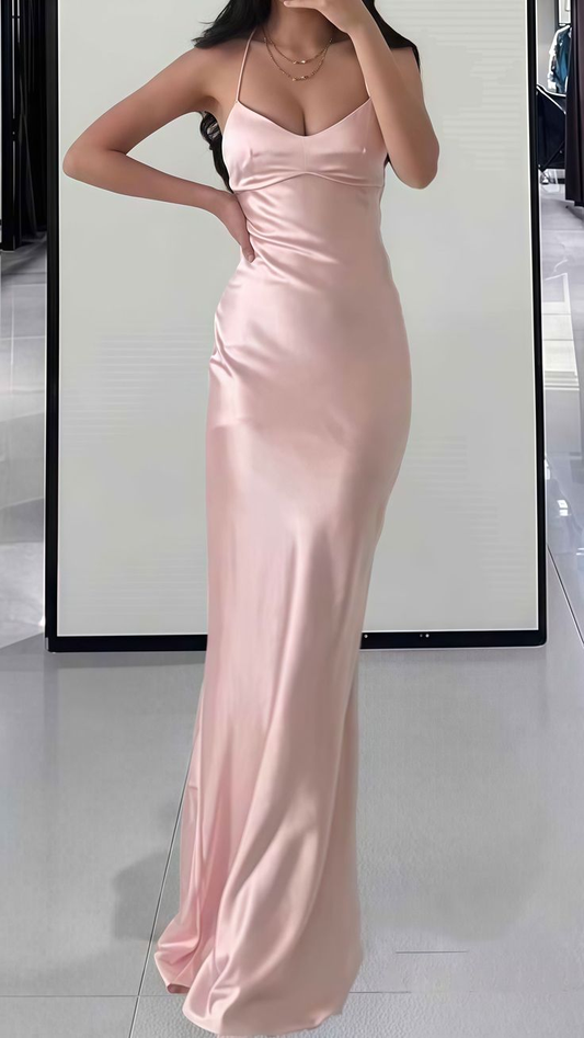 Pink Bodycon Long Prom Dress Evening Dress Y8158