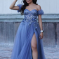 Sweetheart Tulle A Line Long Prom Dress,Graduation Dress Y6016