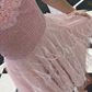 Sweetheart Pink Grid Short Homecoming Dress with Feathers,Y2508