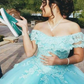 Off The Shoulder Lace Tulle Ball Gown Princess Dress Y3087