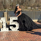Black Off The Shoulder Ball Gown, Sweet 15 Dress Y5749
